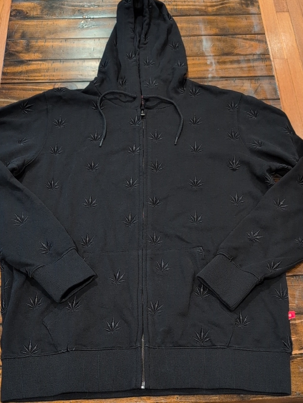 Medmen Embroidered Hemp Leaf Full Zip Hoodie
